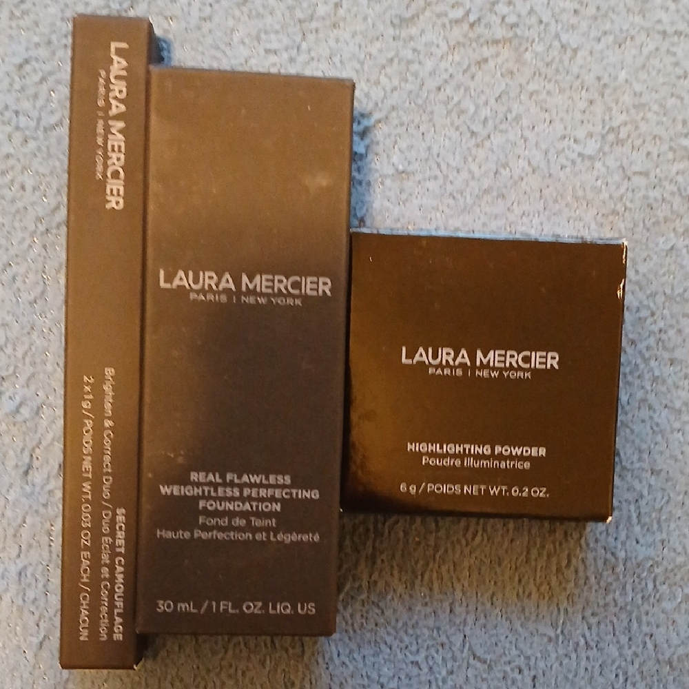 Laura Mercier Foundation & Highlighting Powder And Camo Concealing Pen BRAND NEW